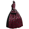 Miniatyrbild 3 av 5: Snabb Leverans Noble Klänningar Damklänning Plus Size Medeltida Balklänningar Eleganta Kostymer För Kvinnor Viktoriansk Klänning 4 färger Red S