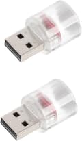 2 stk Mini In-line Liten Nattlampe LED Bil USB Atmosfærelys rød