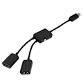 Miniatyrbillede 3 af 5: Micro-USB Host Kabel, Micro-USB Han til 2X Type A Dobbelt USB Hun OTG Adapter Konverter Hub til Andr