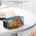 Miniatyrbild 1 av 5: LED digital väckarklocka med Bluetooth 5.1 Uppladdningsbar Portabel Musikspelare Stöd TF-kort AUX-anslutning Vit