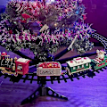 Miniatyrbilde 5 av 5: Juletogsett, elektrisk togsett med lys og lyd, julegaver juletre dekor