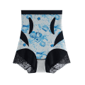 Miniatyrbild 1 av 5: Sömlösa Shapewear Damer Hög Midja Mageförminskande Trosor Sommar Is Silke Säkerhetsshorts Mage Rumplyft Kroppsformare B-Black XL