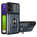 Miniatyrbilde 1 av 5: For Oppo A78 5G/A58 5G Skyvbart Kameradeksel med Støtte og Kortholder Titanium Grey