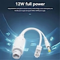 Miniatyrbilde 3 av 4: 48V til 12V POE Splitter Vanntett med Video og Strømadapter Kabel Forsyningsmodul for IP Kamera Utvider