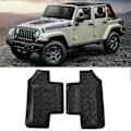 Miniatyrbilde 2 av 4: Par Bakre Gulvmatte Sklisikker Gummi Dør Fotpute Passer for Jeep Wrangler JK 2 Dører 2007-2017