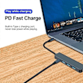 Miniatyrbild 3 av 5: Dockningsstation 5-i-1 Höghastighets Multifunktionell Drivrutinsfri Dataöverföring 5Gbps USB-C Hub Typ-C till HDMI-kompatibel Adapter Kompatibel iPad Pro