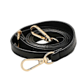Miniatyrbild 4 av 5: Justerbar Lång Läder Crossbody Axelväska Ersättningsrem Handväska Bälte Deep Coffee  Silver Button