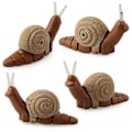 Miniatyrbild 5 av 5: Rolig Infraröd Fjärrkontroll Realistisk Snigel Djurmodell Barnleksak Skämtrekvisita Brown