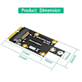 Pikkukuva 5 / 5: Mini M.2 Key B - PCI-E -sovitin kahdella NANO SIM -korttipaikalla 3G/4G/5G-moduuleille