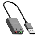 Miniatyrbilde 2 av 5: 7.1 Kanal Lydkort Ekstern 3.5mm USB Adapter USB til Mikrofon Høyttaler Lydgrensesnitt for Bærbar Datamaskin
