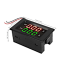 Miniatyrbilde 3 av 5: YB4835VA Digitalt Voltmeter Amperemeter DC 600V 100A Automatisk Skifte av Desimalpunkt Dobbel Skjerm Strøm Voltmeter