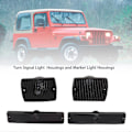Miniatyrbilde 5 av 5: 4 stk. Sidemarkeringslys og blinklyslyshus 56001378 Erstatning for Jeep Wrangler YJ, røksvart