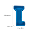 Miniatyrbillede 2 af 2: Alphabet Kagebageform Engelsk Bogstav Silikoneform 3d Alfabet Bogstav J