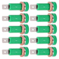 Pikkukuva 2 / 5: 10 kpl 4 mm banaaniliitinpistoke kiinnitysnasta liitinadapteripaneeli elektroniselle instrumentille, vihreä
