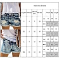 Miniatyrbillede 3 af 4: Dame Sommer Ripped Denim Shorts Jeans Hot Pants Distressed Frayed Korte Bukser S
