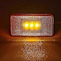 Miniatyrbillede 4 af 5: 24V Amber LED-lys til Scania sidemarkering Heavy Truck til Scania Clearance Lamps lastbil karosseri dele +2 connector oem1737413 4 lights with plug