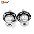 Miniatyrbilde 1 av 5: For Suzuki Sv650 / S Sv 650 S 1999-2023 Motorsykkel Svingarmsspoler Slider Svingarm Stativ Skruer 2003 2004 2005 2006 2007 2008 Silver