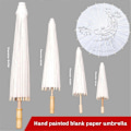 Miniatyrbillede 5 af 5: 8 stk. Papirparasol Bryllupsparaply Festfavor 84cm Bambusparaplyer til Brudebad Bordpynt Fotorekvisitter