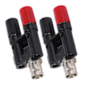 Miniatyrbillede 5 af 5: 2 stk. BNC hun til 4 mm dobbelt bananstik bindende stolpe RF koaksial splitter adapter konnektor
