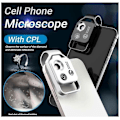 Miniatyrbillede 2 af 4: 200x Mobil Kamera Forstørrelsesglas Universal Mini Mobiltelefon Linse Optisk Zoom Forstørrelses Mikroskop 24X Magnifier