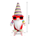 Miniatyrbilde 5 av 5: Sommergnomer Plysj, Håndlagde Strandgnomer Dekorasjon for Hjemmet Svensk Tomte Skandinavisk for Gårdshus Trappehylle Dekor