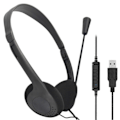 Miniatyrbilde 1 av 5: USB Kablet Headsett med Støyreduserende Mikrofon Klar Stemme HiFi Lyd Komfortabel Passform for Samtale PC Gaming