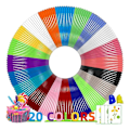 Miniatyrbillede 1 af 5: 20 Farver PLA 3D Pen Filament Refills, 1,75 mm 3D Pen Filament, Hver Farve 5 m, I Alt 100 m, Kompatibel med MYNT3D 3DP Ens