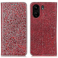 Miniatyrbillede 1 af 5: Til Xiaomi Redmi 13c Etui Split Læder Magnetisk Auto-absorberende Telefoncover Red