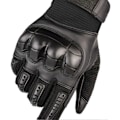 Miniatyrbild 3 av 4: Motorcykelhandskar Hårda Knogar Andningsbara Bra Grepp Anti-Slip Hel Finger Powersports Handskar för Skogsarbete Tung Industri Svart XL