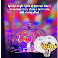 Miniatyrbilde 5 av 5: 2 stk. Fargerik Disco Roterende Magisk Kule Lyspære, Krystall Magisk Kule Med Sokler For Halloween Fest Scene EU Plugs