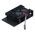 Miniatyrbilde 5 av 5: Kabinett for Raspberry Pi 4 B Aluminiumlegering Varmeavledning Beskyttelsesetui med Vifte