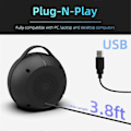 Miniatyrbild 5 av 5: USB Datorhögtalare för Stationär PC Laptop Högtalare med Dynamiskt RGB-ljus, Ultraklart Ljud, Hög Volym, Djup Bas