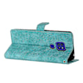 Miniatyrbilde 5 av 5: Blomster Skinnveske For Motorola Moto G9 / G9 Play / E7 Plus Sky Blue