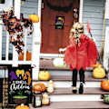 Miniatyrbillede 5 af 5: Halloween Havepynt Nummer 1, Gårdhave Havepynt Baggrund Udendørs Ferie Flag Baggrund