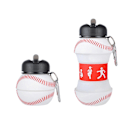 Miniatyrbillede 2 af 5: Foldbar Silikone Vandflaske Bærbar Lækagesikker Sportskedel Forsegling Anti-drop Rejsekop Baseball Bottle