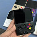 Miniatyrbillede 4 af 5: Retro R33s Håndholdt Spillekonsol Transparent 3,5 Tommer Ips Skærm Spillekonsol Mini Bærbar Spillekonsol Brun