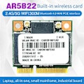 Miniatyrbillede 2 af 5: AR5B22 AR9462 WiFi Kort+Interne Antenner 300Mbps 2.4G/5G Dual Band BT4.0 Mini PCl-E WiFi Adapter til Windows7/8/10