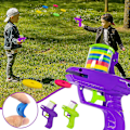 Miniatyrbild 4 av 5: Skumskive Launcher Zip Shot Shooter Skivskytt Flygande Teefat Skivskytt Leksak green