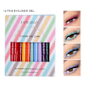 Miniatyrbilde 2 av 5: 12 stk./sett 0,2 g Eyeliner Penn Hurtigtørkende Ikke-gradient Matt Eyeliner Gel Vanntett Øyeblyant for Skjønnhet QinHai