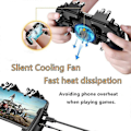 Miniatyrbillede 5 af 5: [Den seneste version] Mobil Spilcontroller 4 Trigger med 4000mAh Power Bank Køleventilator til PUBG/Call of Duty/Fotnite [6 Finger Betjening] L1R1 L2R2