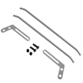 Miniatyrbilde 2 av 5: Metall Fremre Bakre Støtfanger for 1/10 RC Crawler Axial TRX4 SCX10 90046 90047 Oppgraderingsdeler Sølv