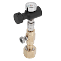 Miniatyrbillede 3 af 5: CO2 Cylinder Påfyldningsadapter Messing Connector CGA320 med Udluftningsventil ASA 1500PSI Trykmåler