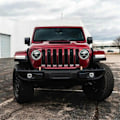 Miniatyrbild 4 av 5: Röd Frontgrillram Strålkastarring Mesh Ring för Wrangler 2018 Exteriör Modifiering