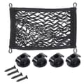 Bil Bagageutrymme Sida Last Bagage Elastiskt Förvaringsnät Mesh Ficka Organizer