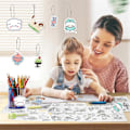 Pikkukuva 4 / 5: A5 ShrinkyDink Avaimenperäsarja, Kutistemuovipaperisarjat Lapsille DIY Taideaskartelu Avaimenperällä Korvakorulla Hiusklipsillä Rintaneulalla
