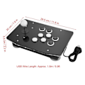 Miniatyrbilde 4 av 5: Nullforsinkelse Joystick USB-grensesnitt Spill Metallhåndtak Arkadespillkontroller for Datamaskin