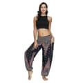 Haremsbyxor för dam, höga yoga-boho-byxor med fickor style 2