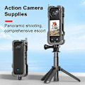 Miniatyrbild 3 av 5: Actionkamera Videobur Skyddsram Stötsäker Slagtålig Lätt att Installera Metall Skyddsram Kameraburtillbehör för Insta360 X4