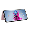 Pikkukuva 3 / 4: Yhteensopiva Zte Axon 11 5g hiilikuituinen nahkakotelo folio flip suojamagneettikannella Etui Coque Pink