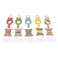 Miniatyrbillede 1 af 5: 5 Sæt Læder Nøglering Kit DIY Håndværk Katteform Læder Nøglering Kit til Taske Bil Vedhæng